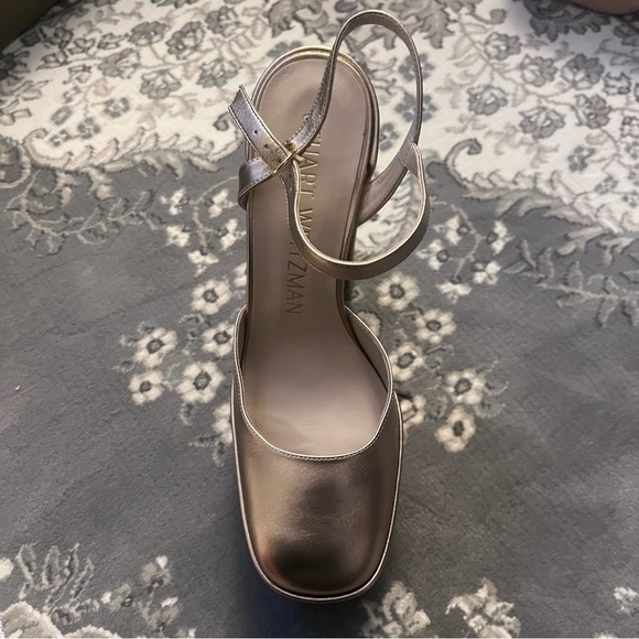 STUART WEITZMAN Sky High 145 Ankle Strap Platform Pump Women’s Size US 7.5/EU 38 - Picture 11 of 15